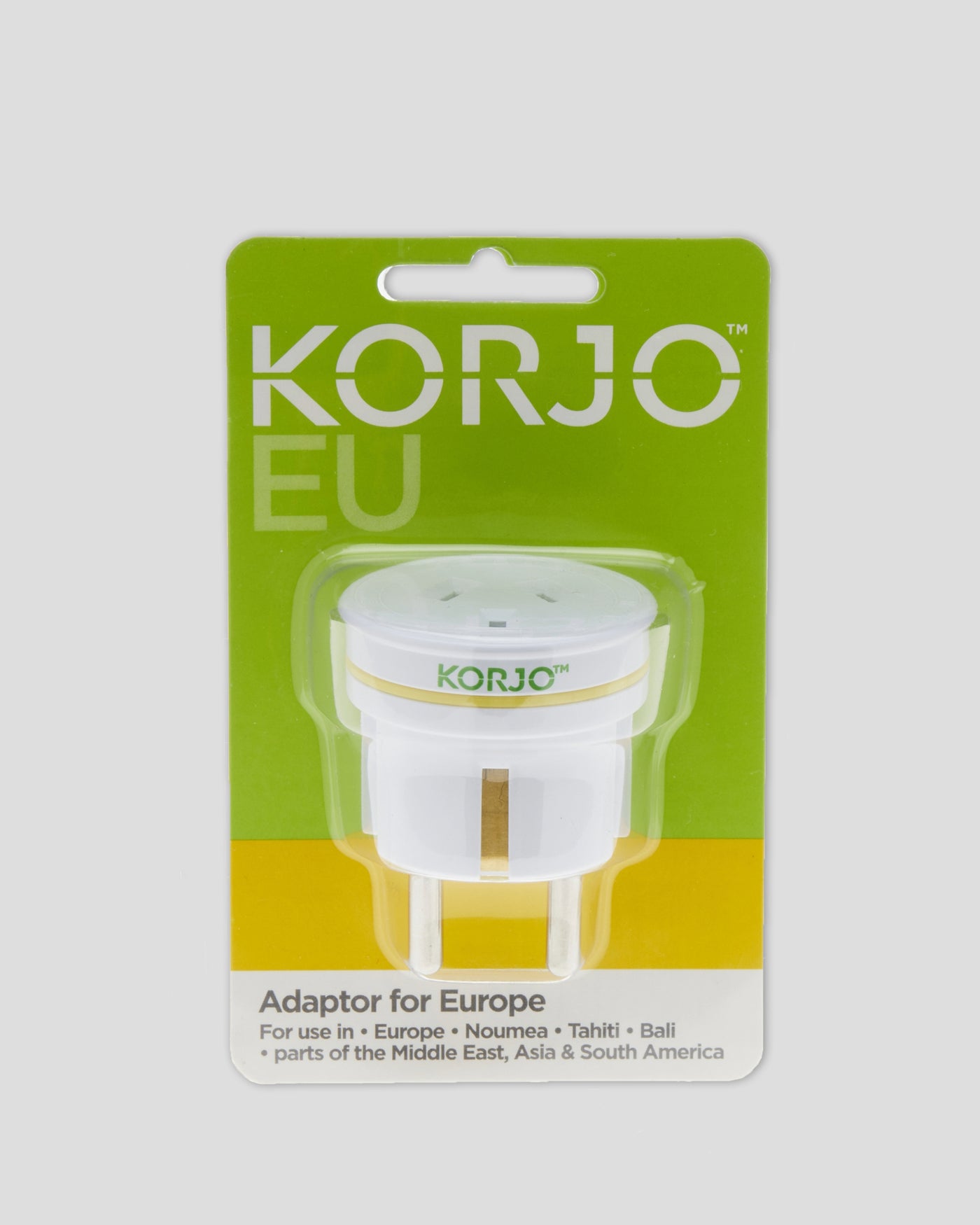Korjo Travel Adaptor Plug Europe - White