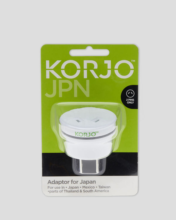 Korjo Travel Adaptor Plug Japan White – Kathmandu NZ