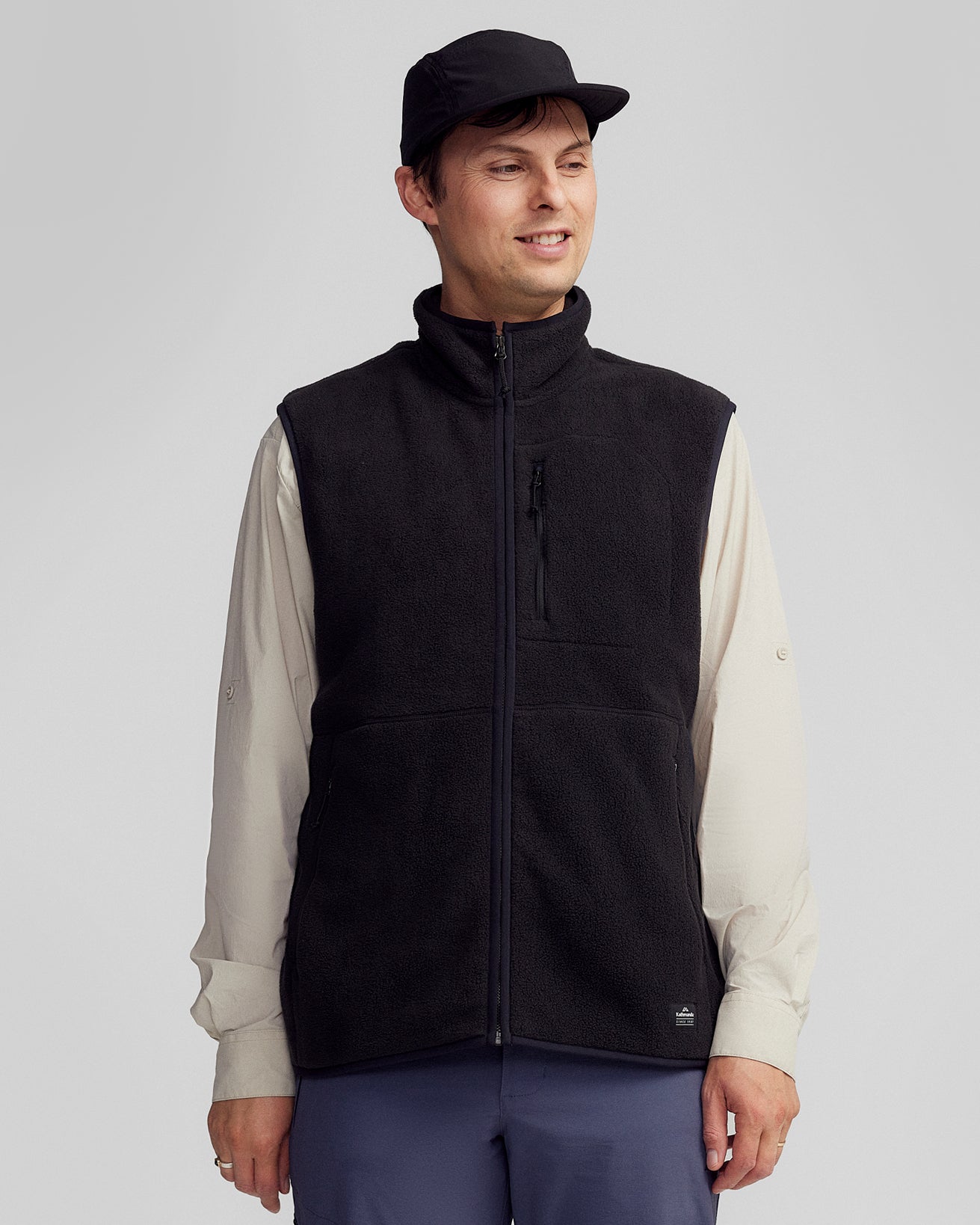 Men's Trailhead Fleece Vest - Black Stingray – Kathmandu NZ