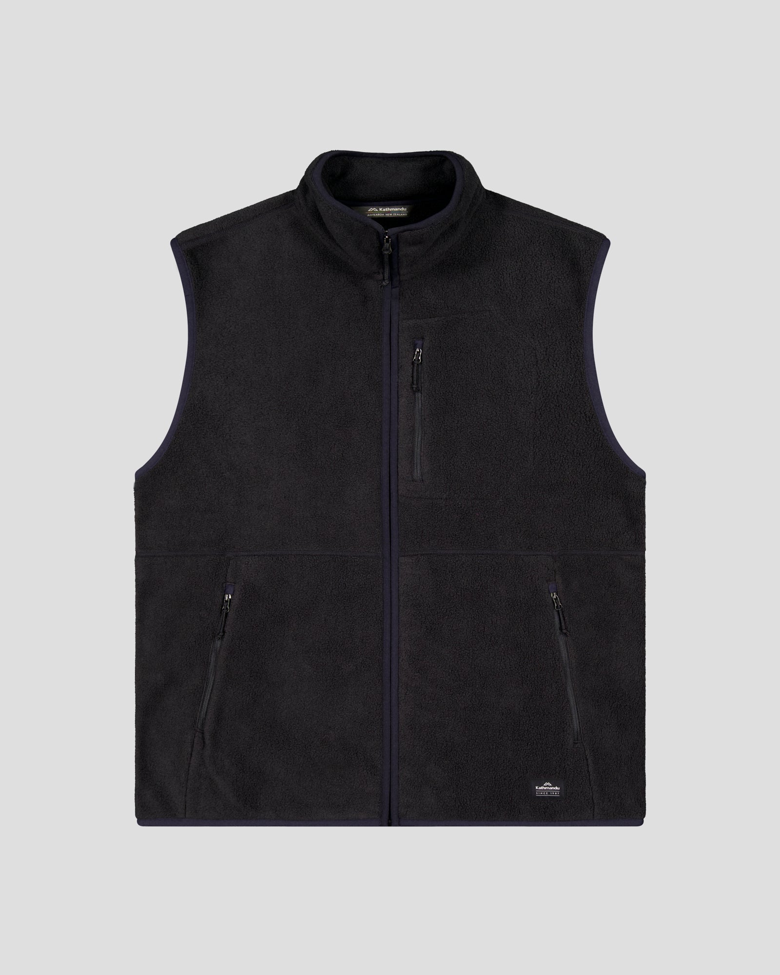 Men's Trailhead Fleece Vest - Black Stingray – Kathmandu NZ