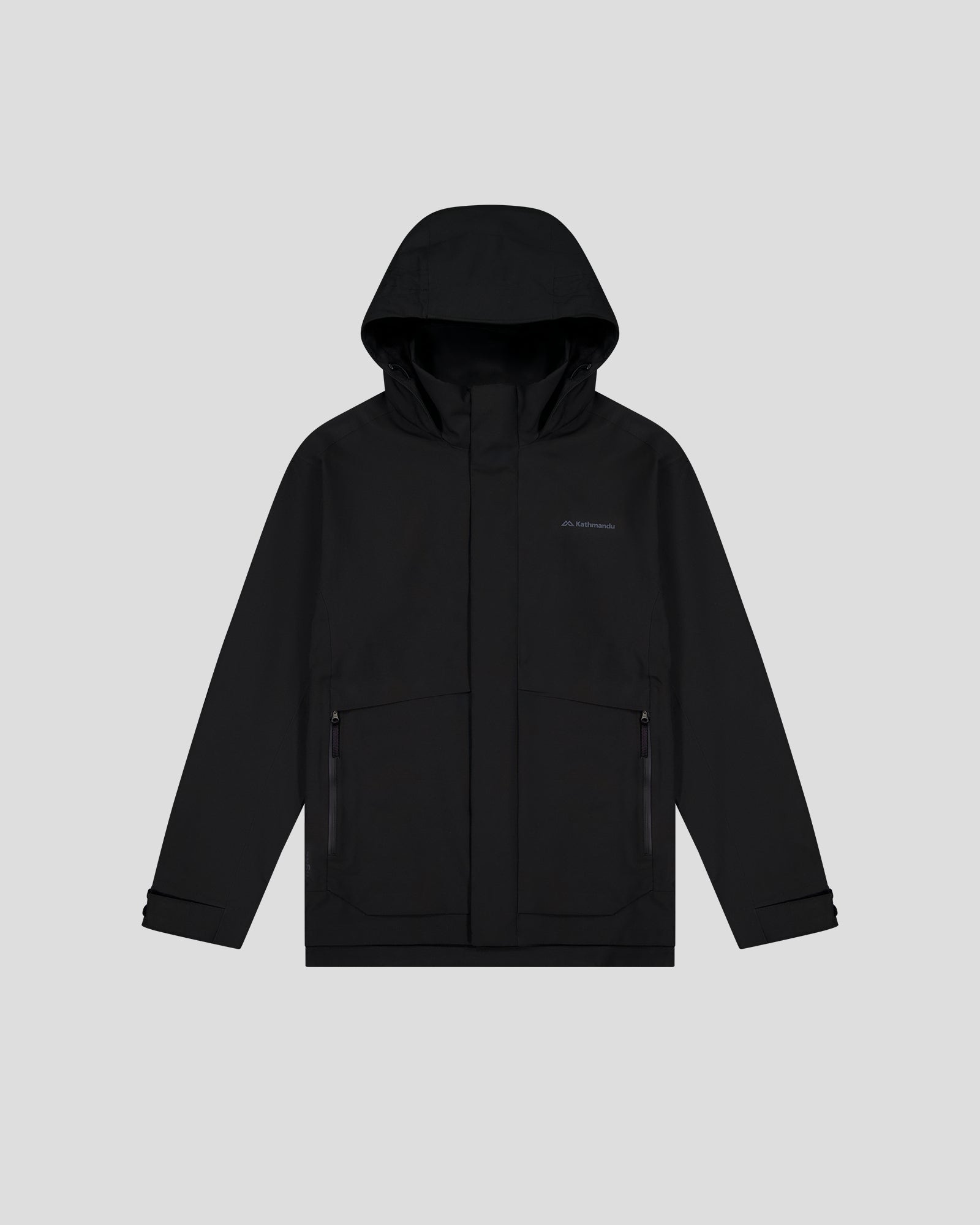 Men's Citytrek 2L Rain Jacket - Black Stingray – Kathmandu NZ