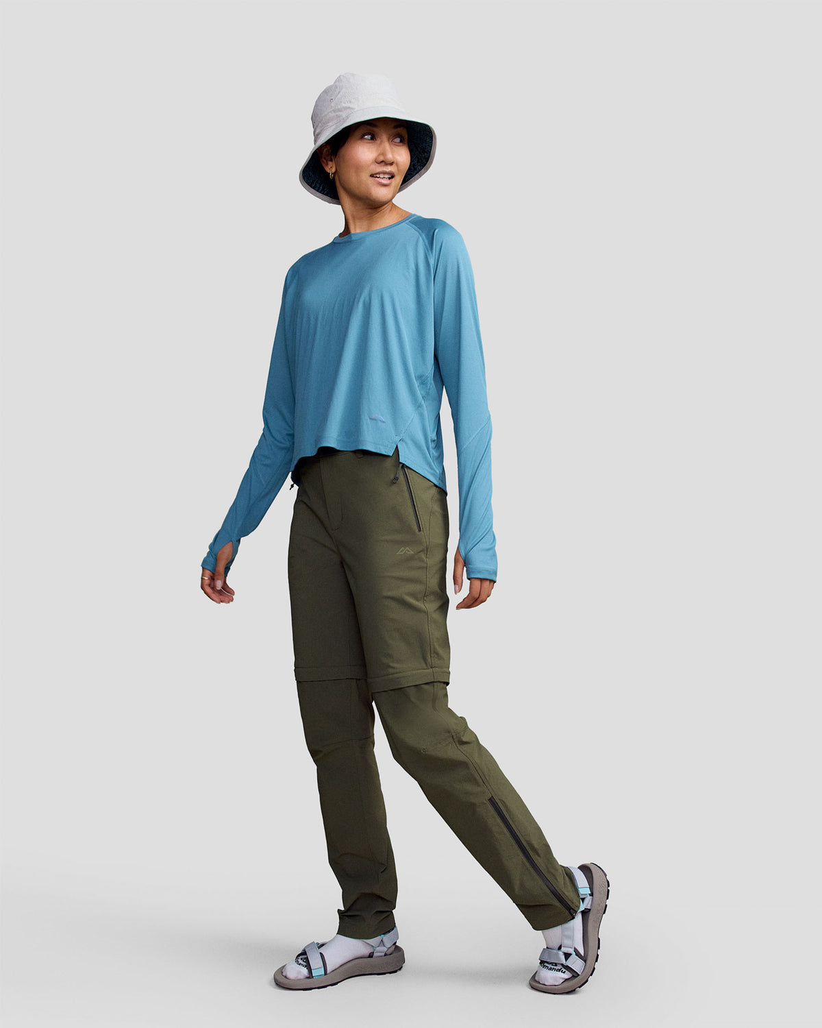 Women’s Ridge Convertible Pants - Light Moss – Kathmandu NZ