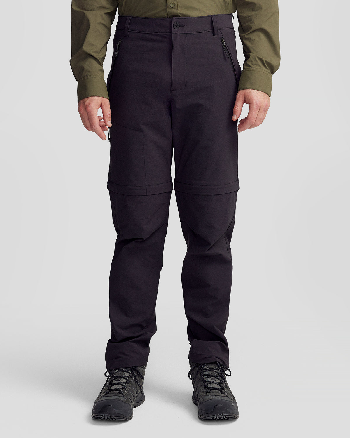 Men’s Ridge Convertible Pants - Black Stingray – Kathmandu NZ