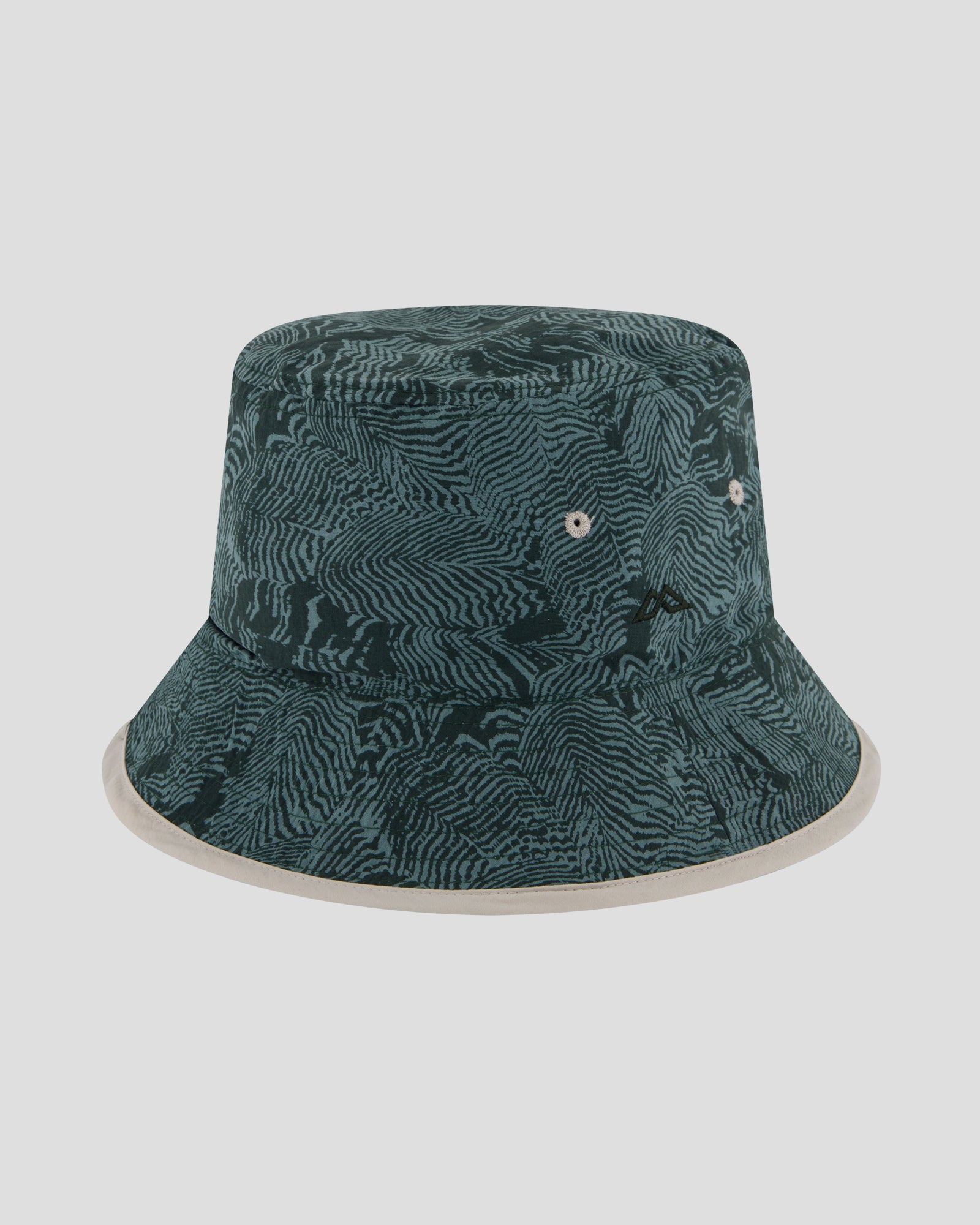 Reversible Bucket Hat - Light Hike/Forest Nature Lines Print