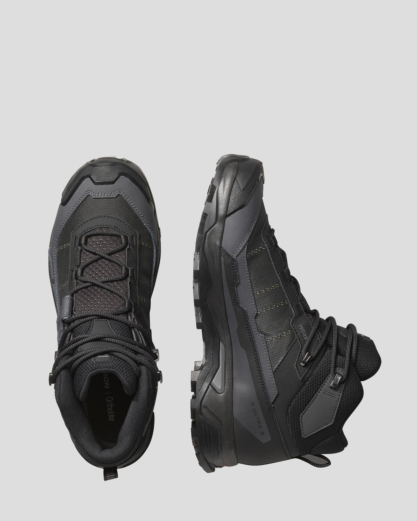 Men's Salomon X Ultra 5 GTX Mid Hiking Boots - Black/Asphalt/Castlerock