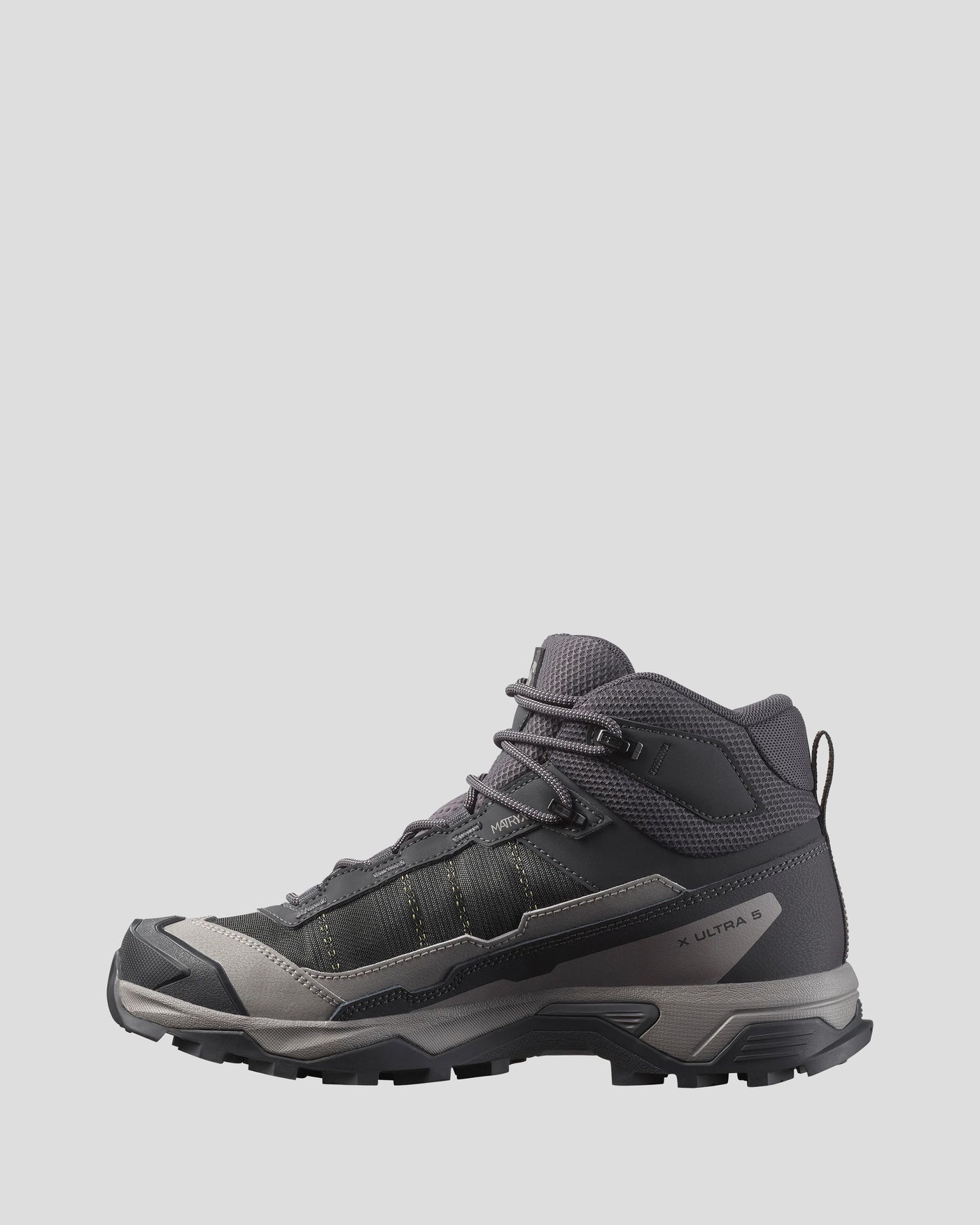 Womens Salomon X Ultra 5 Mid GTX Shoes - Nine Iron/Gull/Soft Clay