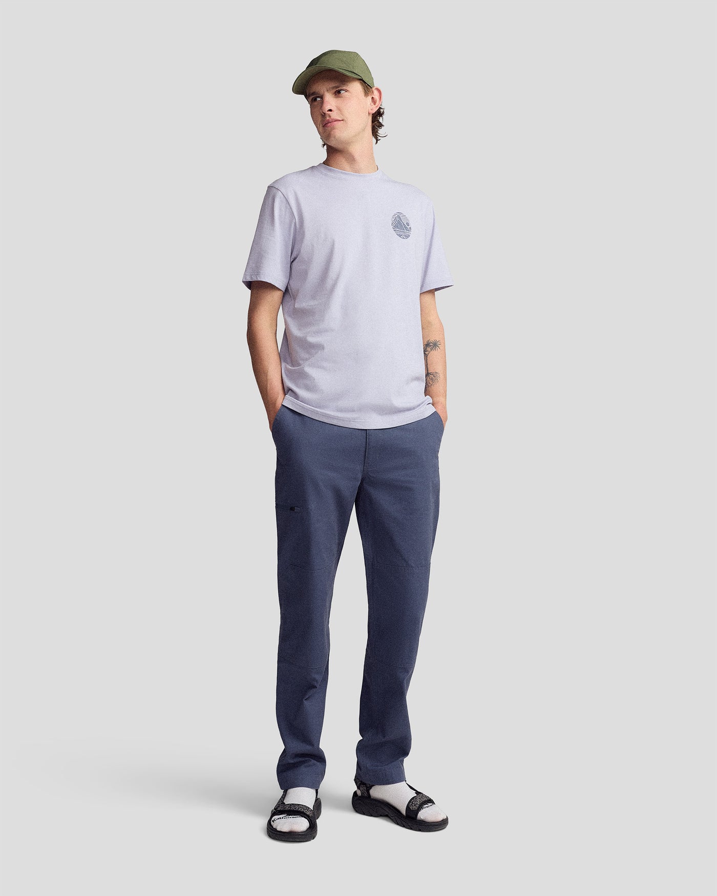 Men’s Mitre Peak Organic Cotton T-Shirt - Dusty Lilac