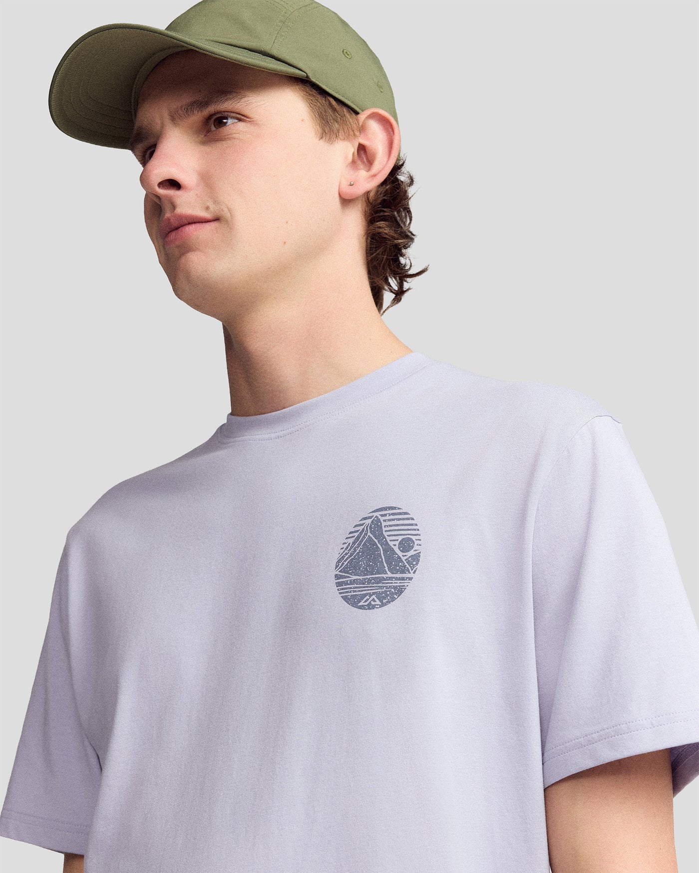 Men’s Mitre Peak Organic Cotton T-Shirt - Dusty Lilac