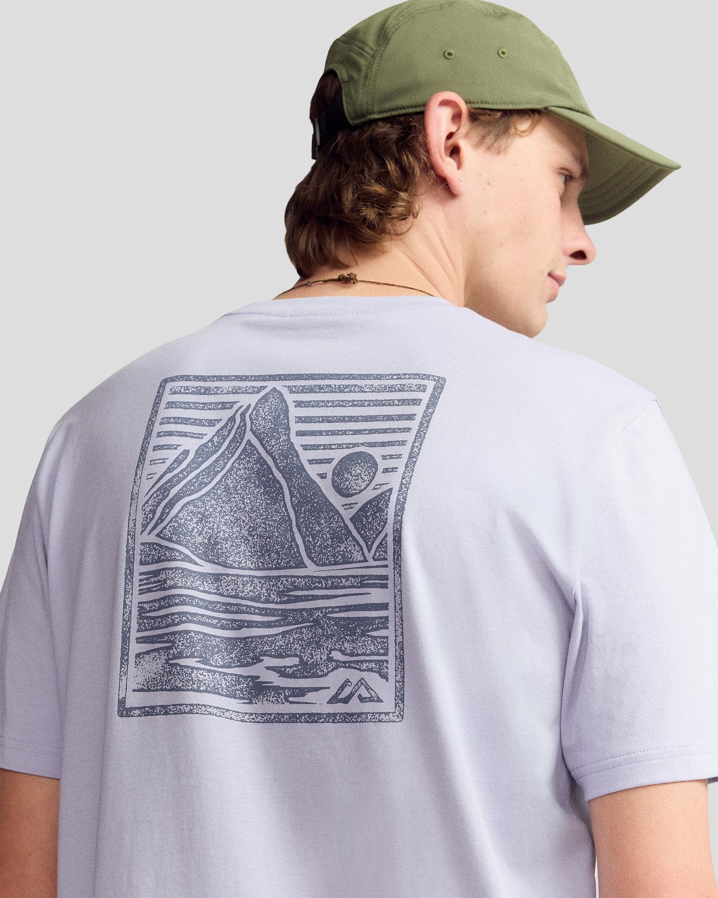 Men’s Mitre Peak Organic Cotton T-Shirt - Dusty Lilac
