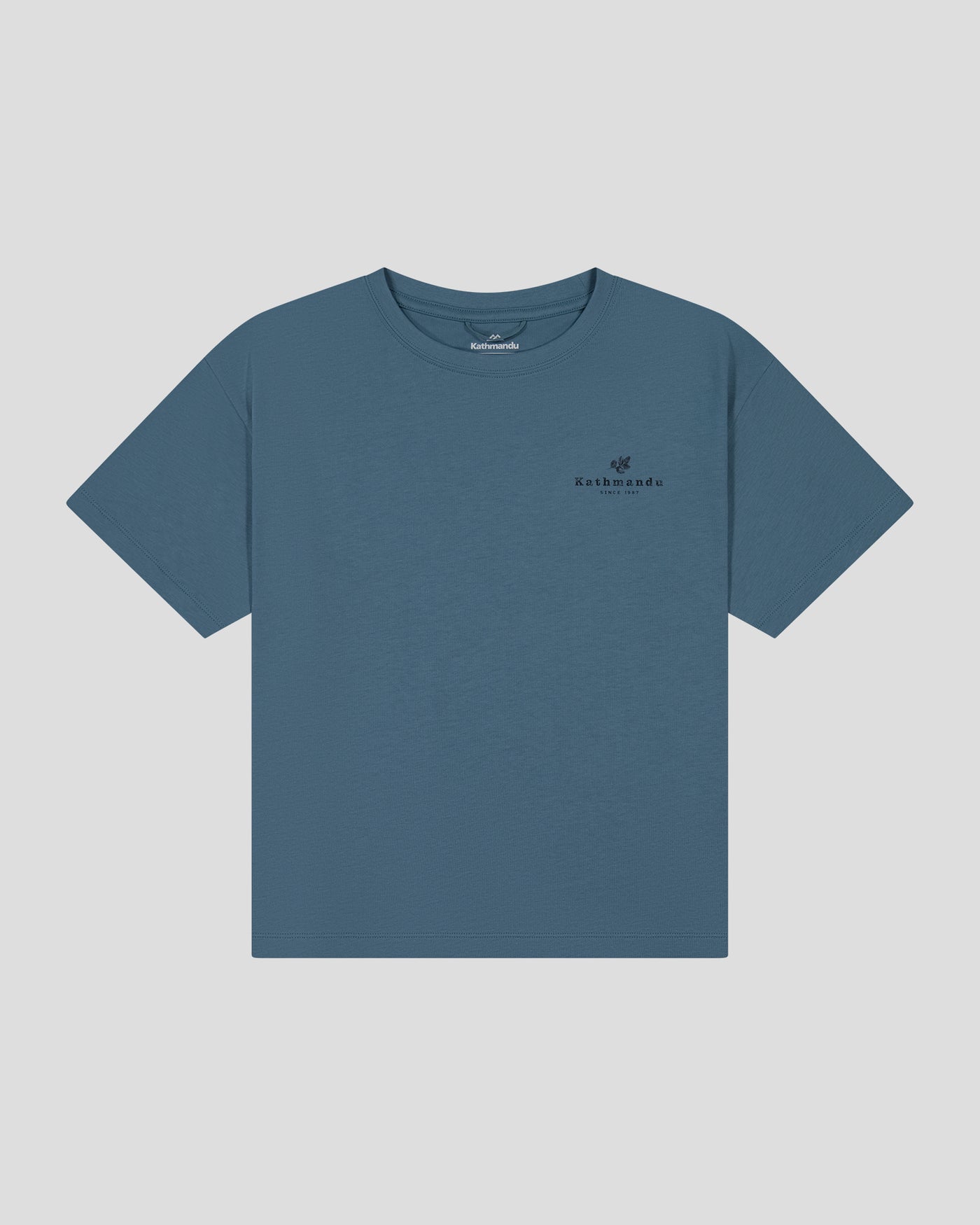 Women’s Trail Treasure Organic Cotton T - shirt - Washed Blue