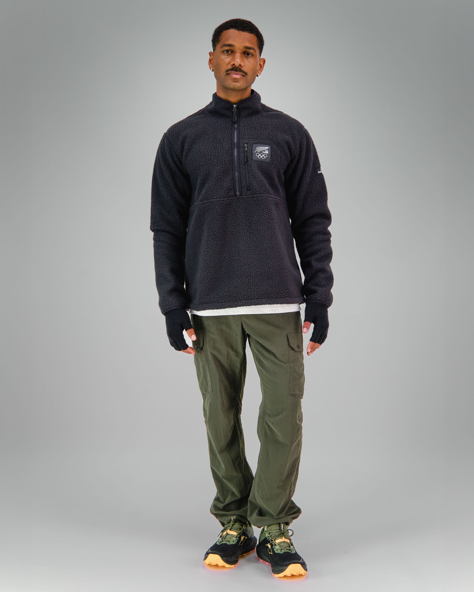 Co-Z Fleece 1/4 Zip Pullover - Black Replica | New Zealand Team
