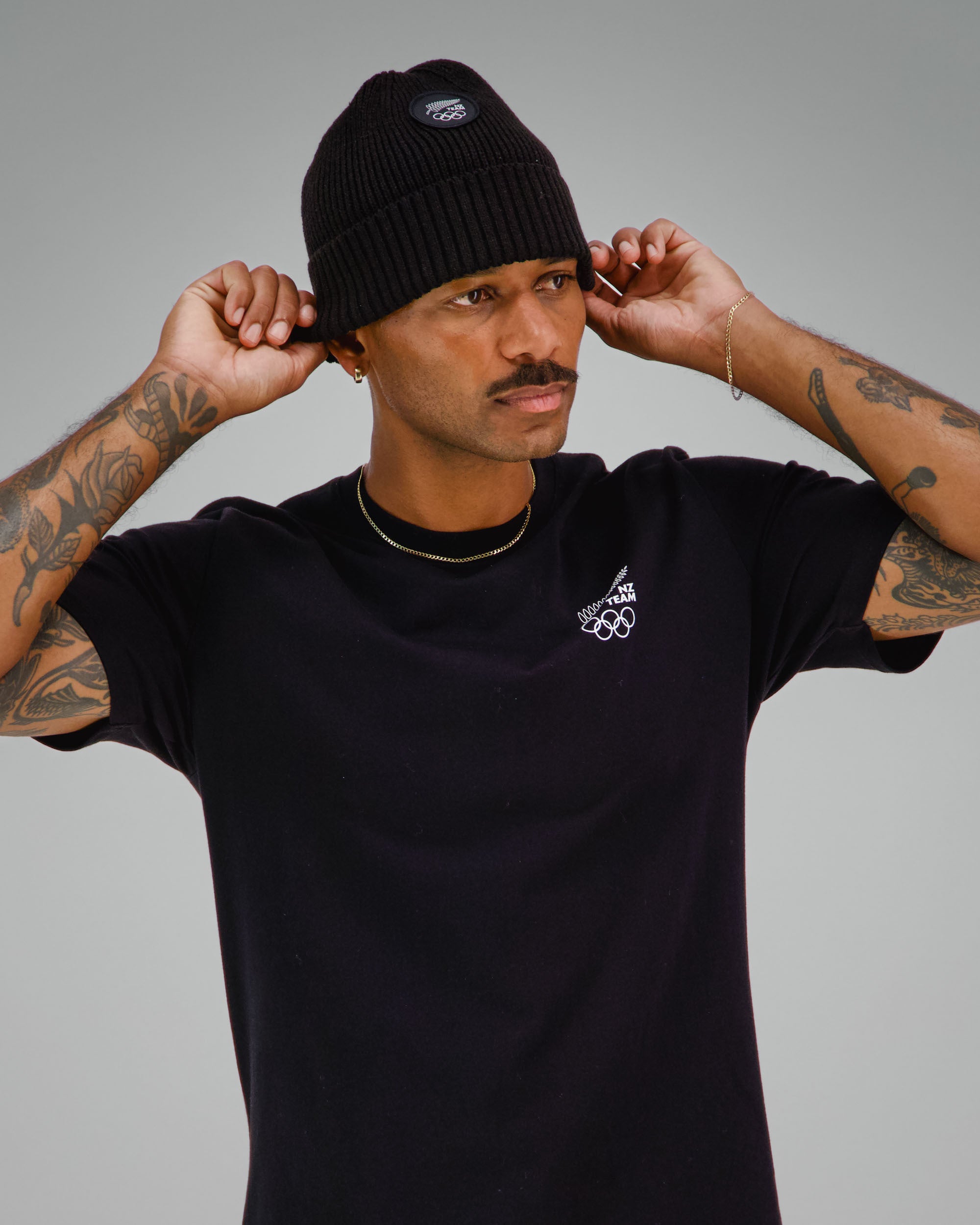 Badge Beanie - Black Replica | New Zealand Team Replica Collection