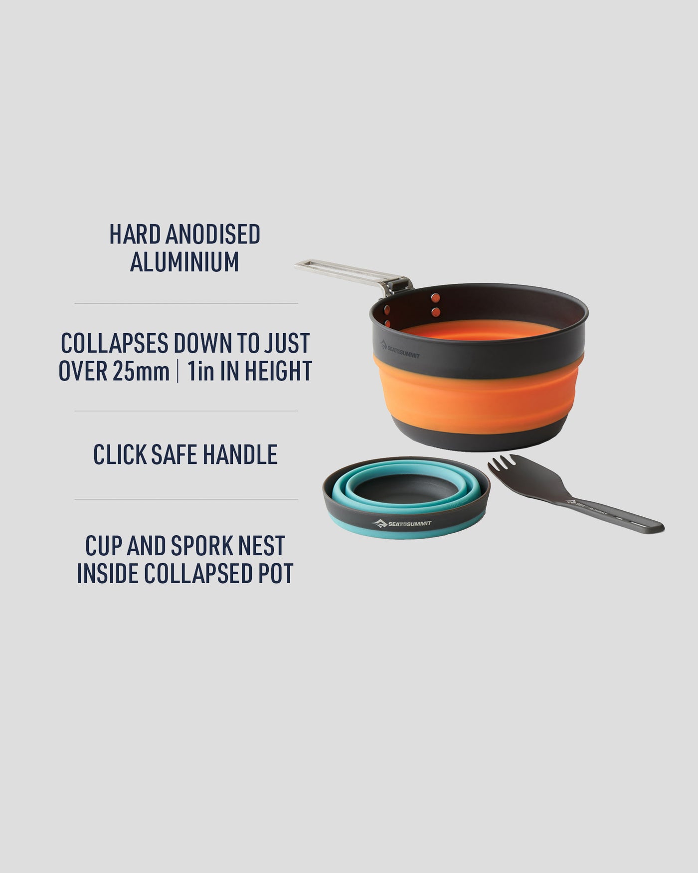 Sea to Summit Frontier UL Collapsible One Pot Cook Set 1 L - Assorted