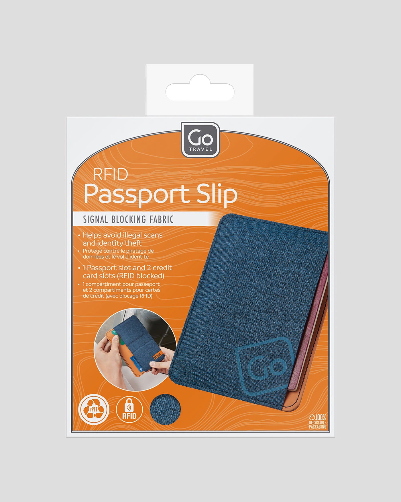 Go Travel RFID Passport Slip - Blue