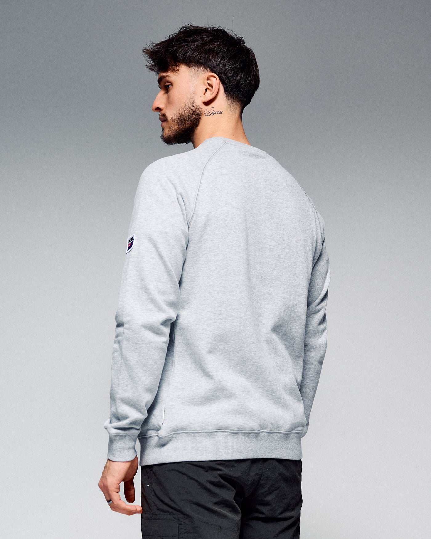 Men's Crew Sweatshirt - SPT Grey Marle | New Zealand Team Supporters Collection