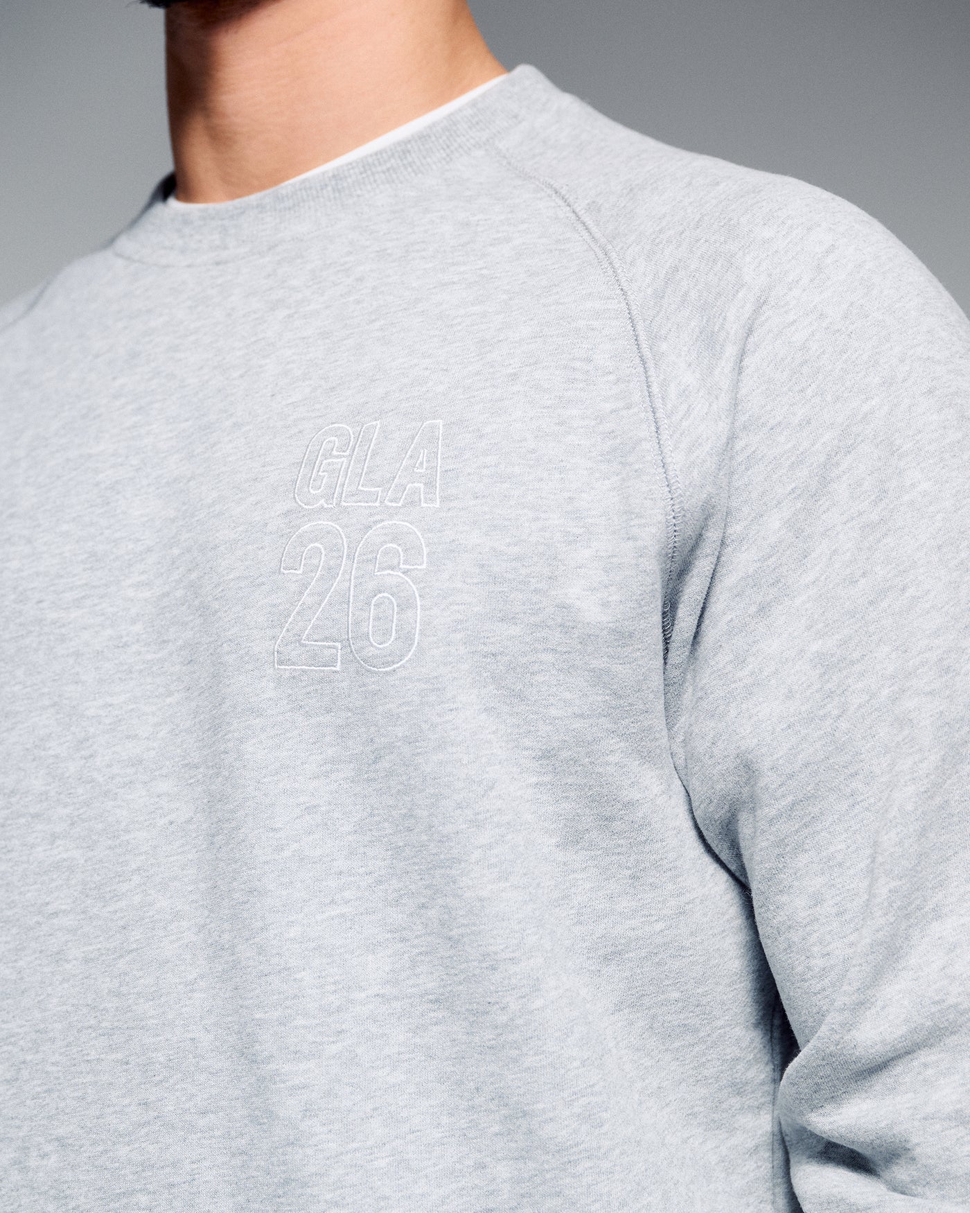 Men's Crew Sweatshirt - SPT Grey Marle | New Zealand Team Supporters Collection
