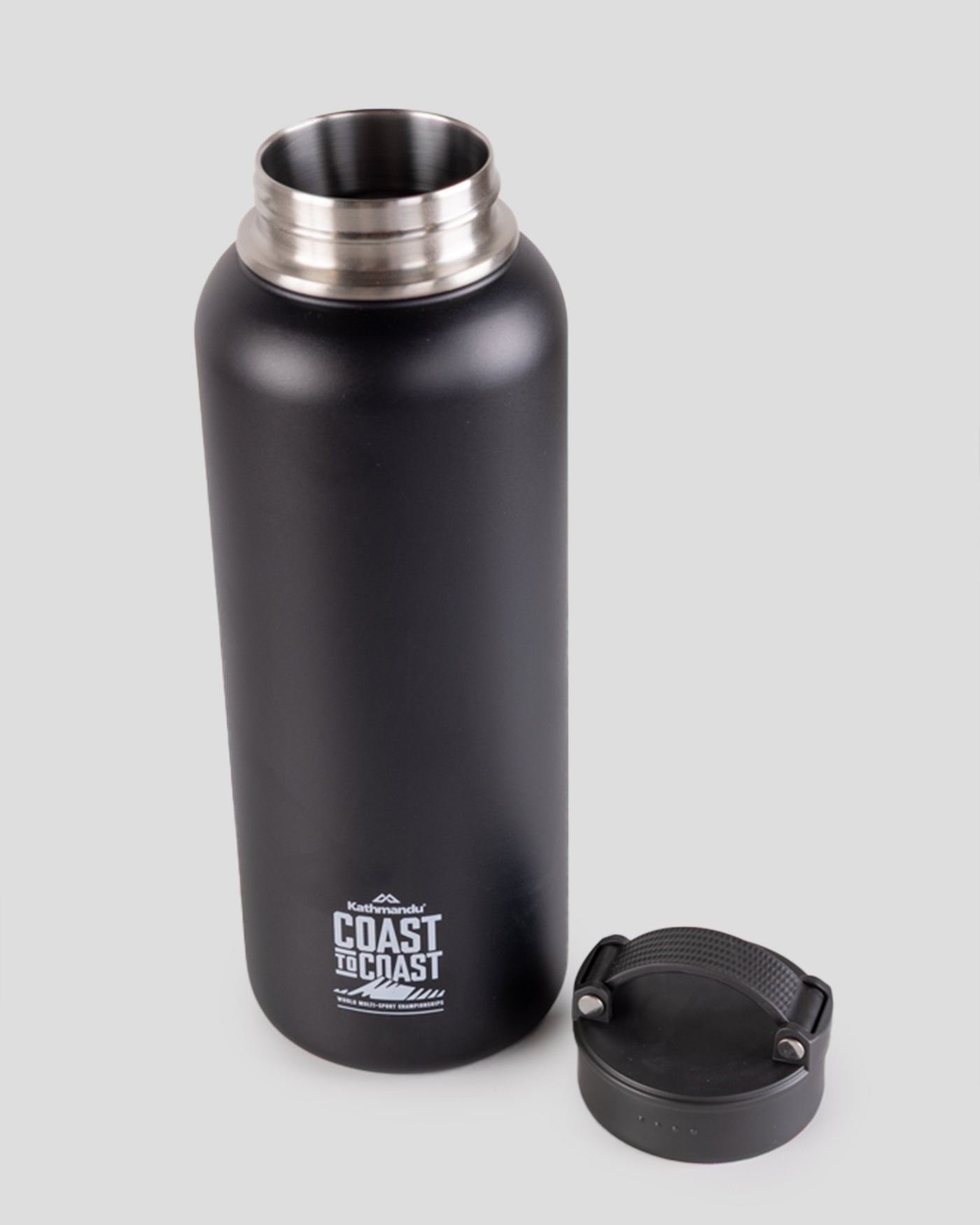 Coast To Coast - Carry Handle Insulated 1.2L Drink Bottle - Black Stingray